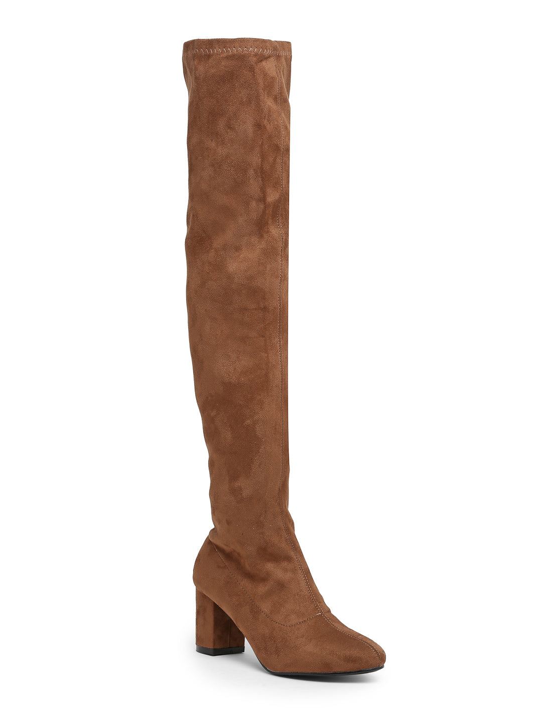 Women's Black Best Suede Boots Over-the-Knee
