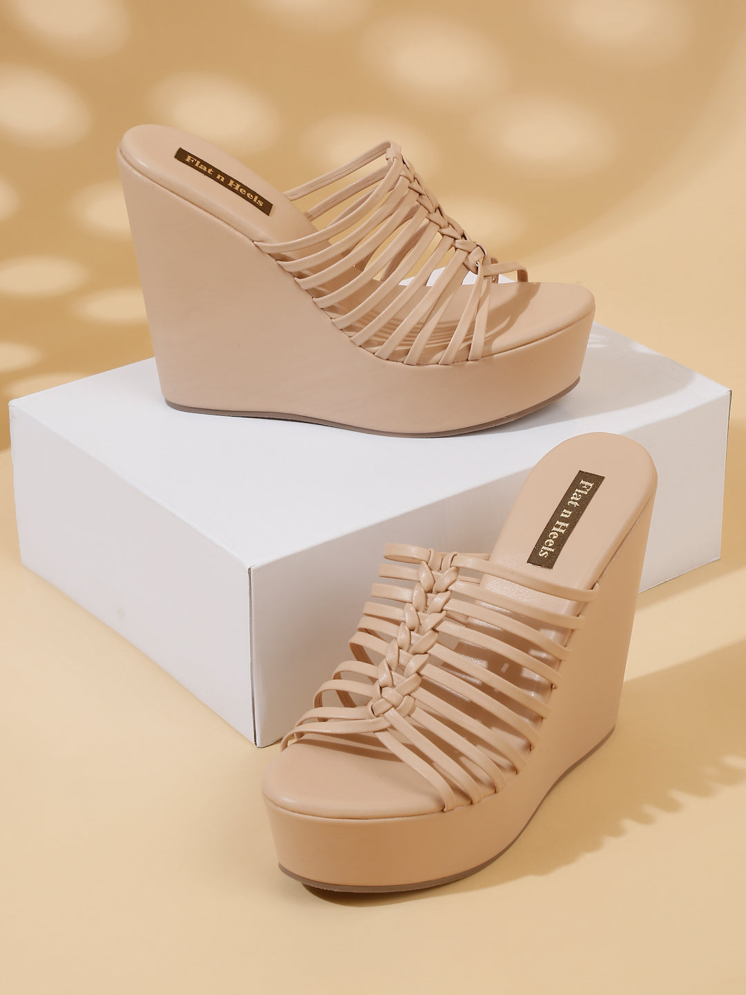 Wedge heels beige shops