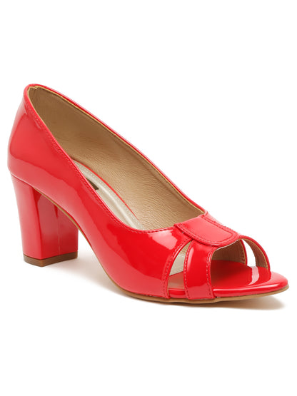 Stylish Peep-Toe Pumps with Chunky Heels