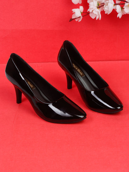 Classic Black Pumps For Women's with Stiletto Heels | Flat N Heels