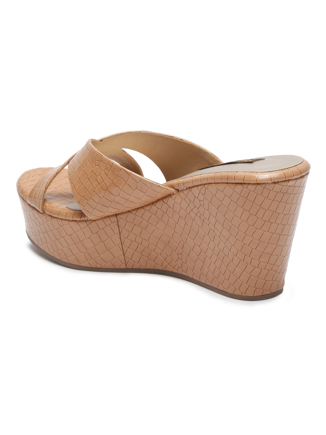 Stylish Tan wedge sandals for women | Comfortable and Trendy