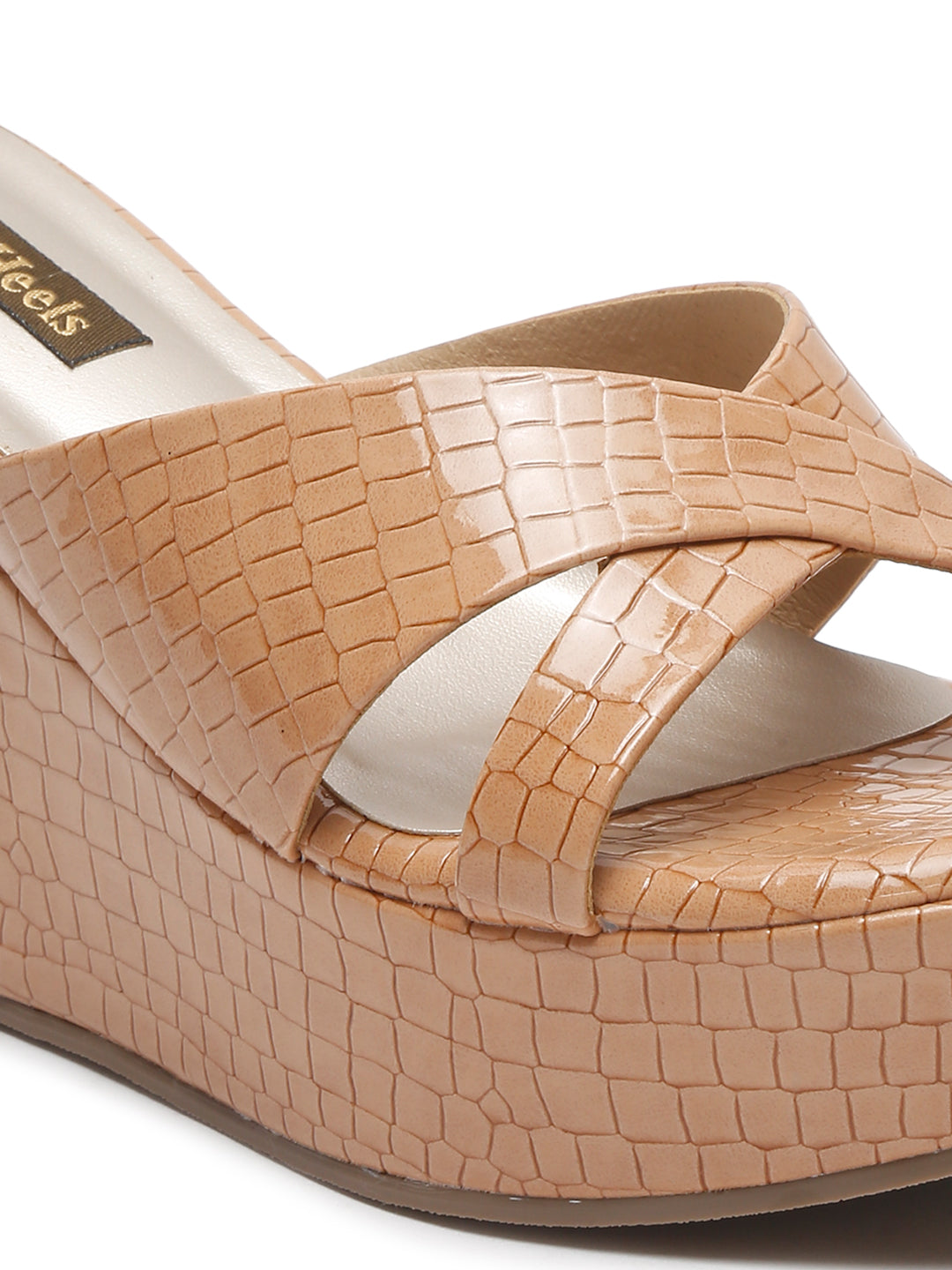 Stylish Tan wedge sandals for women | Comfortable and Trendy