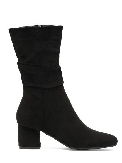 Stylish Block Heel Ankle Boots for Women | Black Suede Boots