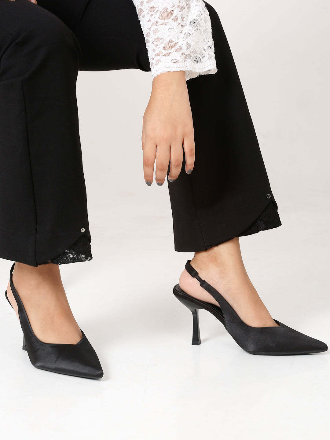 Satin slingback shoes online