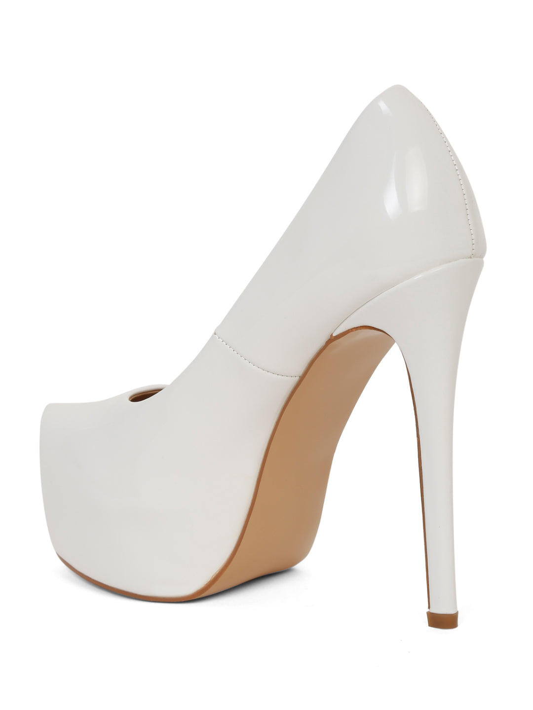 Stylish stilettos color beige Platform Heels | Flat N Heels