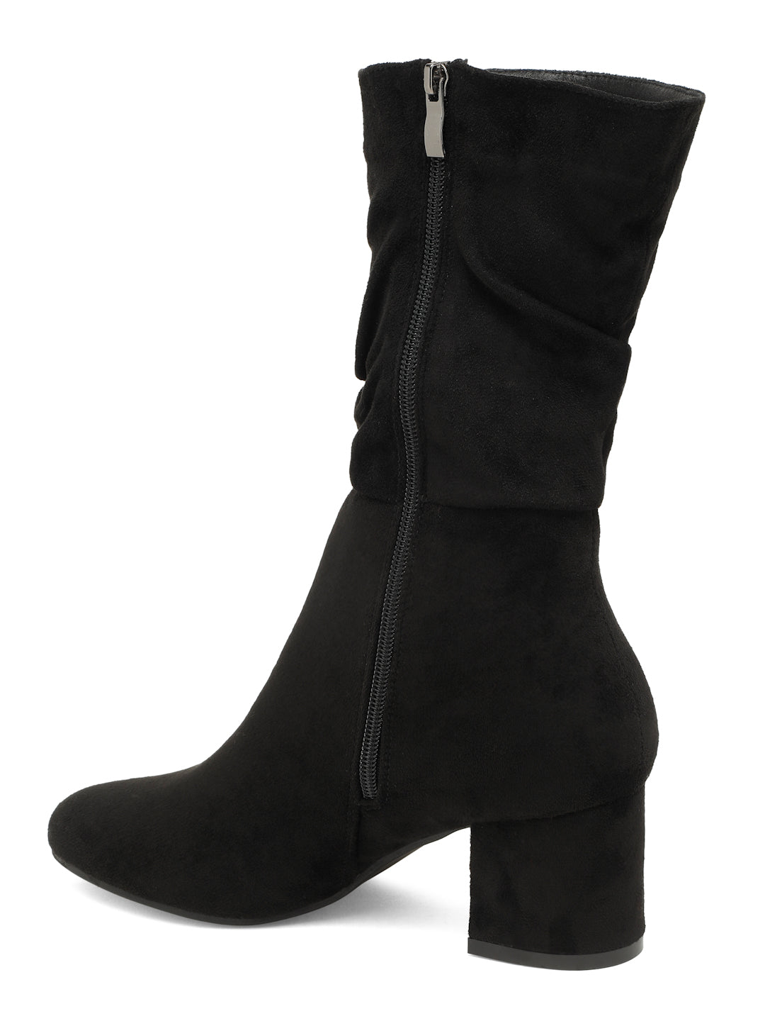 Stylish Block Heel Ankle Boots for Women | Black Suede Boots